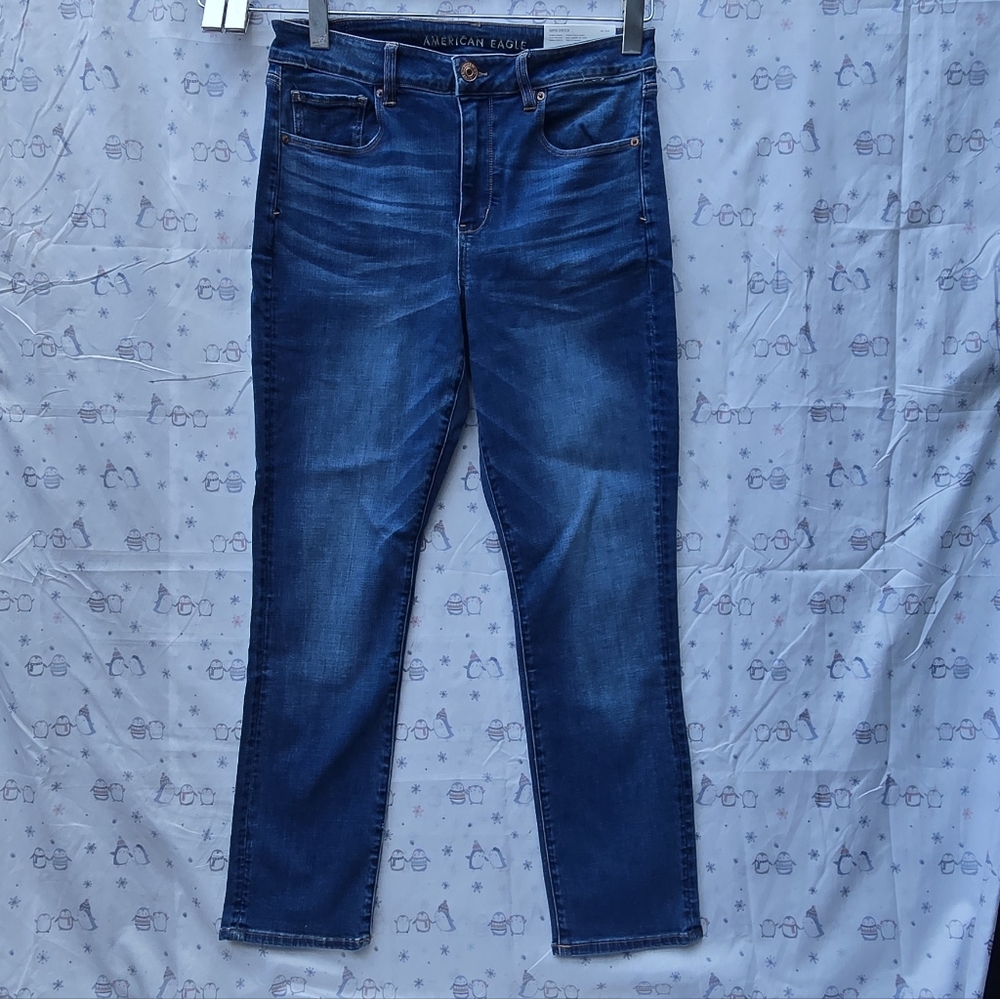 American Eagle Outfitters Women's Dark Blue Skinny Jeans